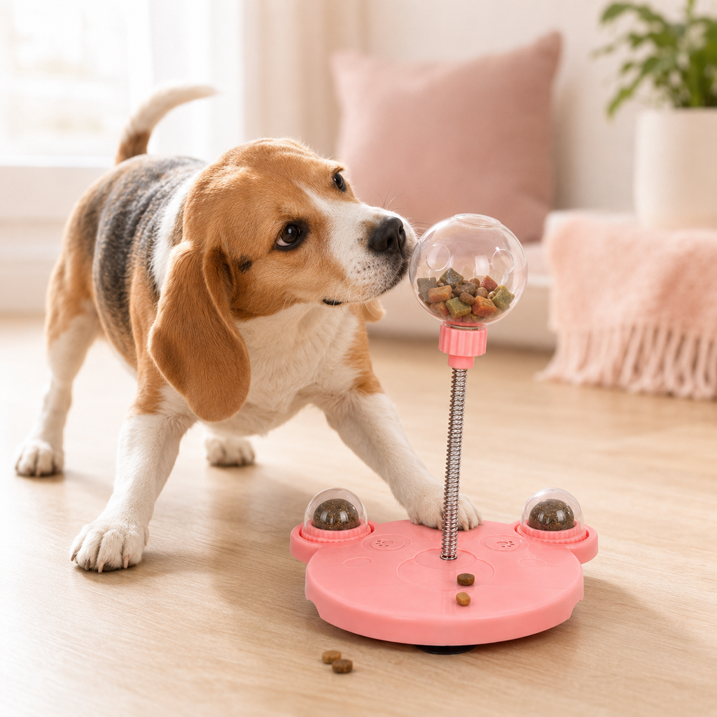 Comedero Interactivo con Ventosa para Perros y Gatos